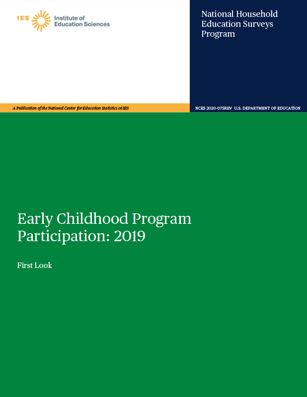 Cover for the Early Childhood Program Participation Survey: 2019 report